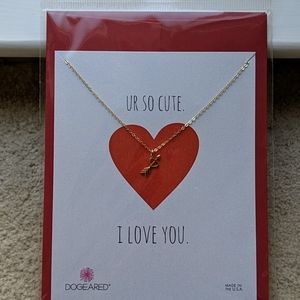 Dogeared Heart & Arrow gold dipped necklace